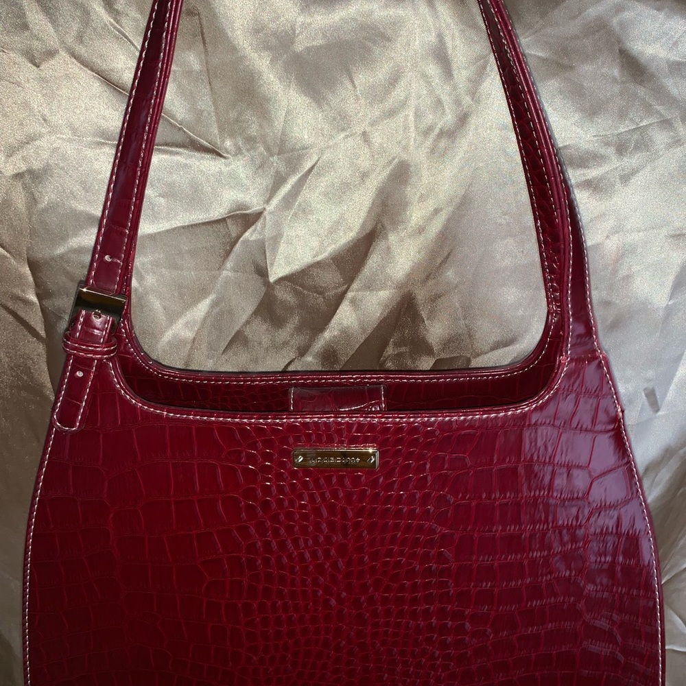 A Really Unique red snake print purse